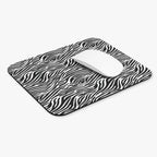Black and White Zebra Print Mouse Pad