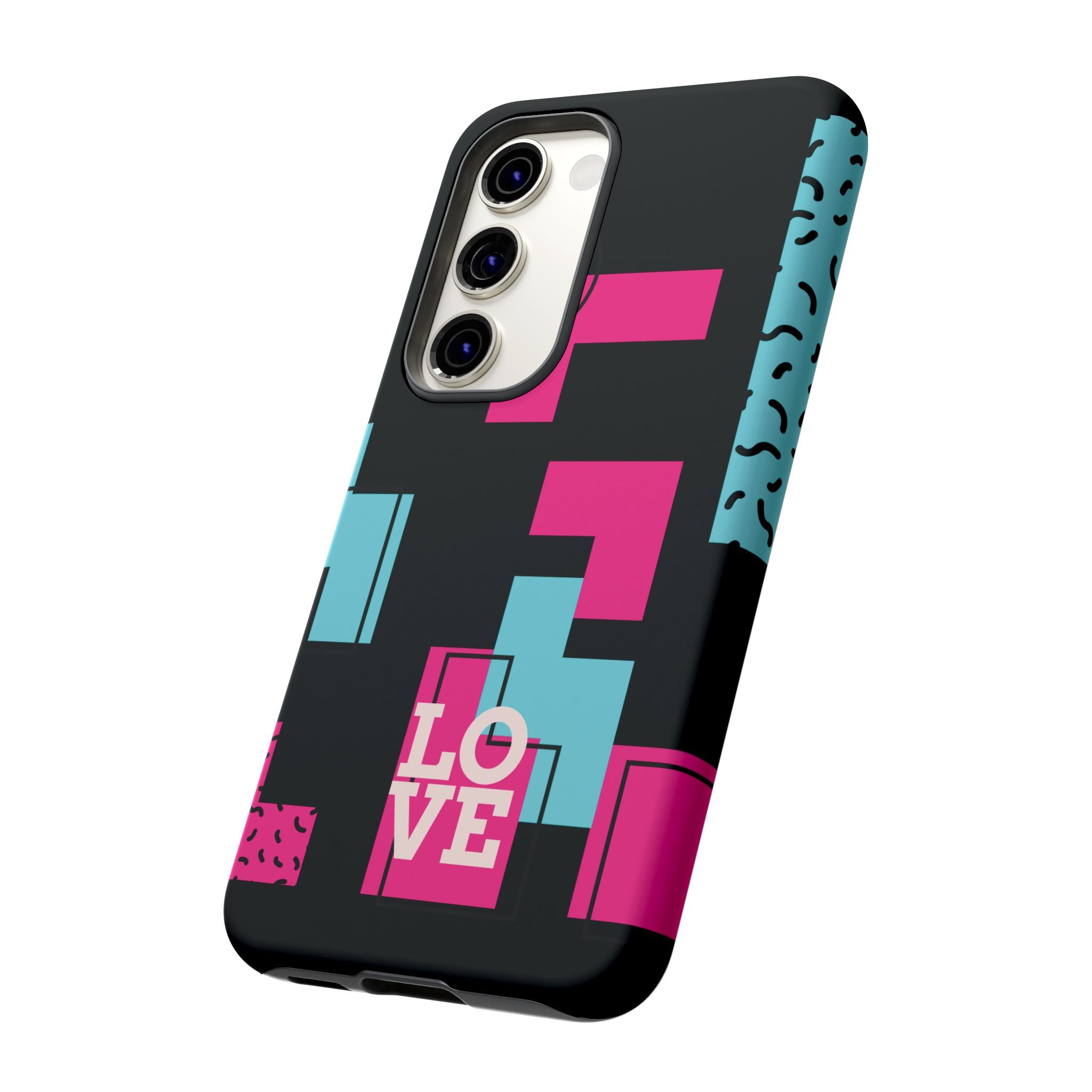 Retro Blocks LOVE Tough Case for iPhone, Galaxy or Google Pixel