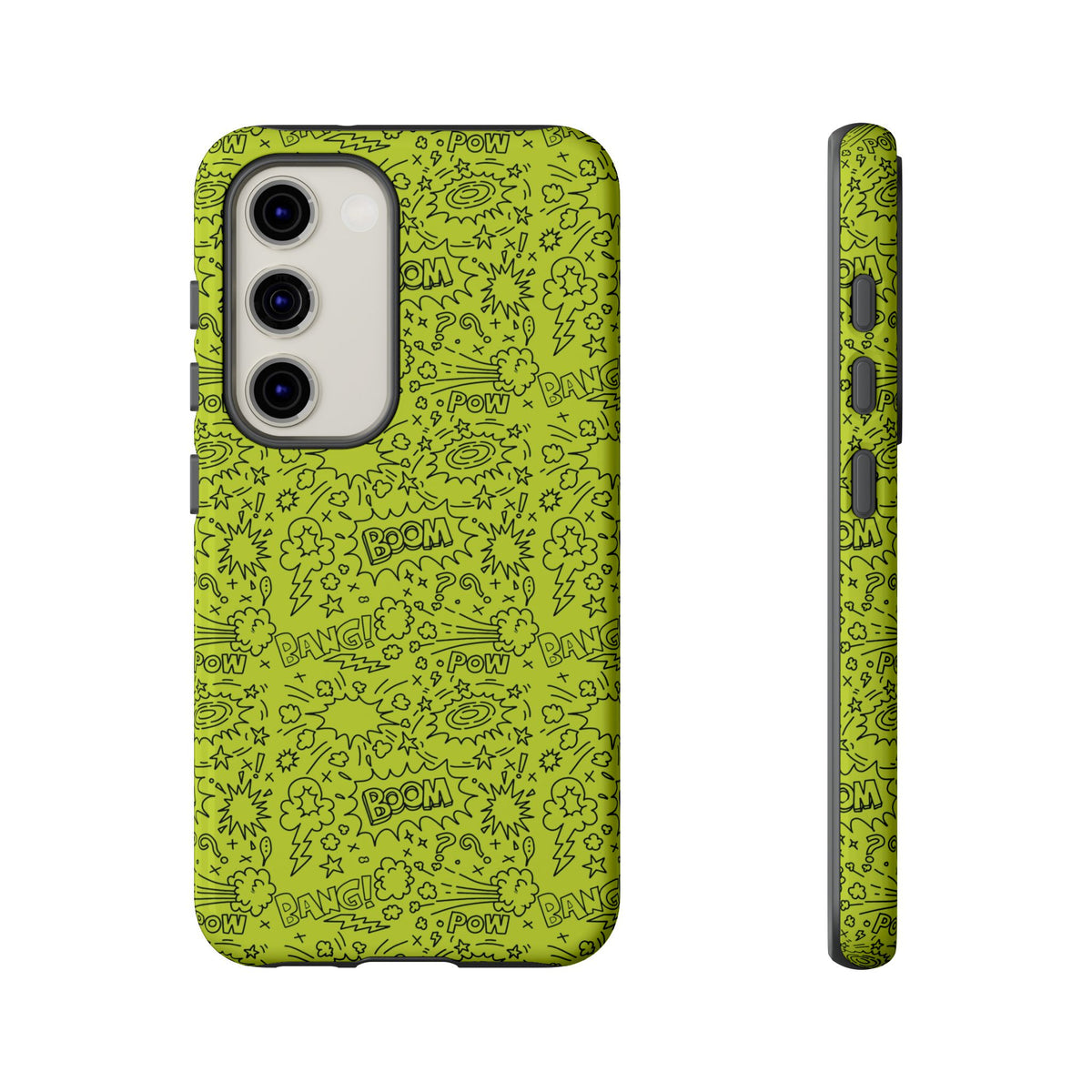 Neon Lime Wow Tough Case for iPhone, Galaxy, or Google Pixel
