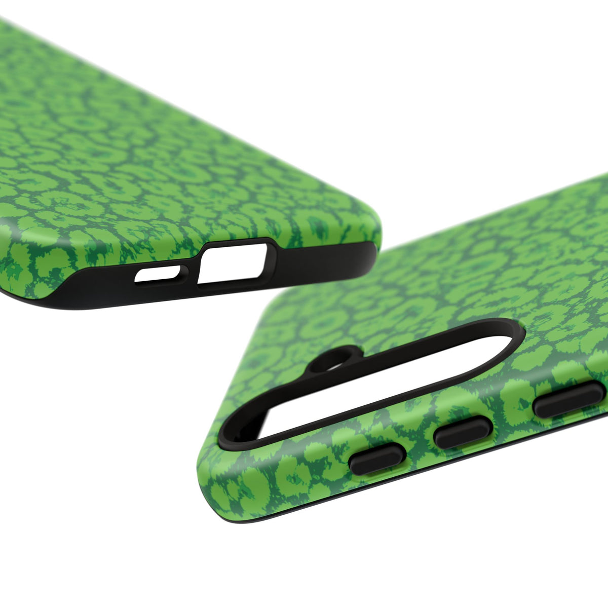 Neon Green Leopard Tough Phone Case for iPhone, Galaxy, or Google Pixel