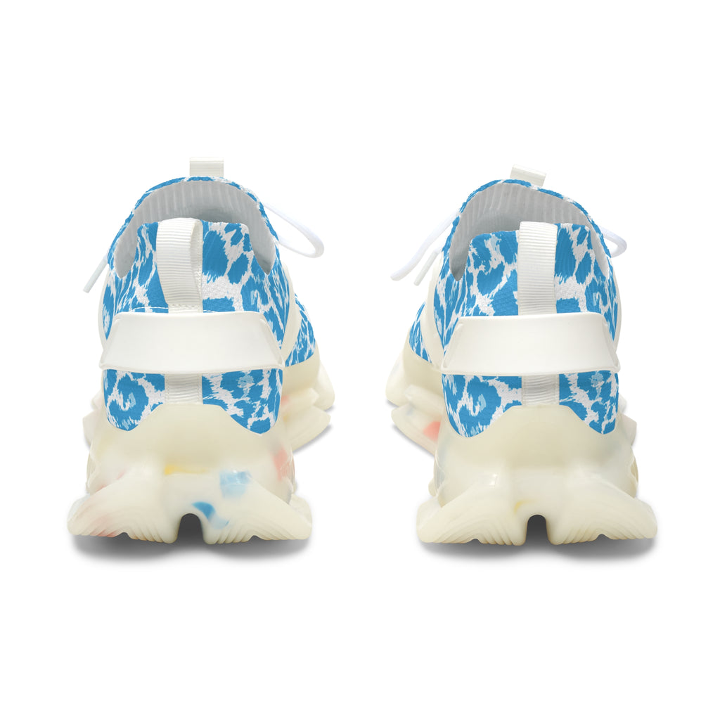 Blue Leopard Women's Mesh Sneakers