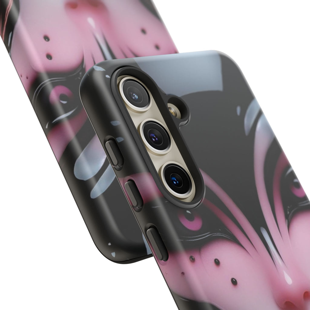 Pink Alien Tough Phone Case for iPhone, Galaxy, or Google Pixel