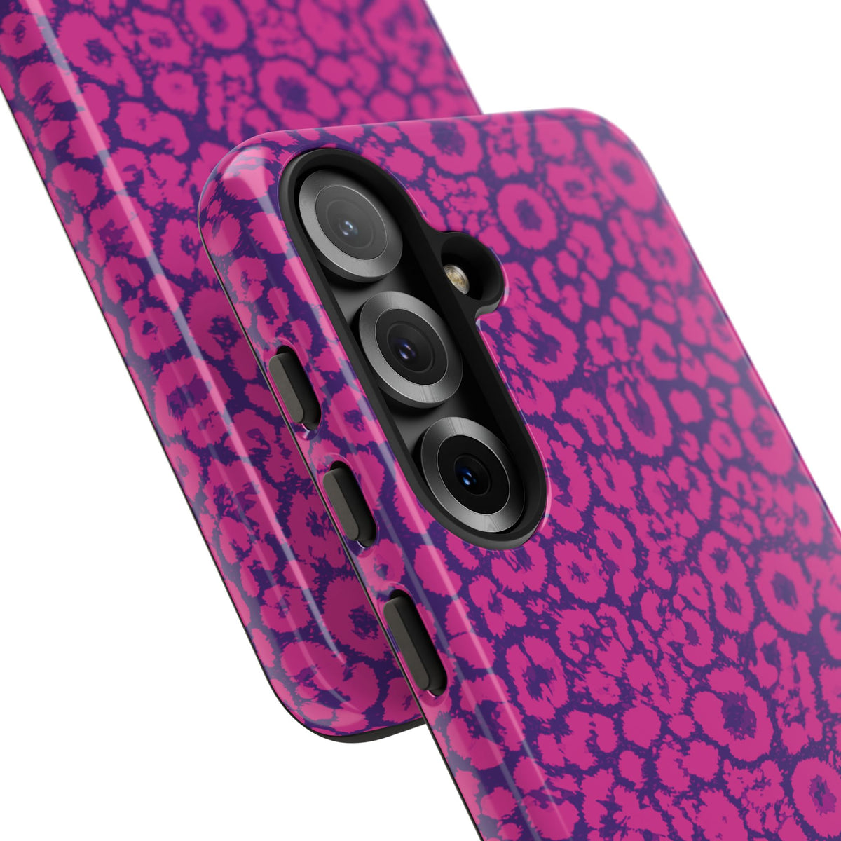 Pink Purple Leopard Tough Phone Case iPhone, Galaxy and Google Pixel