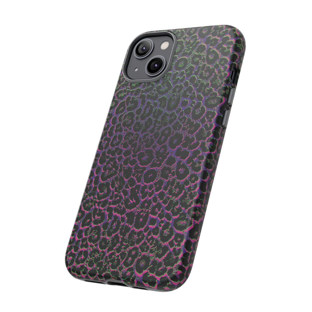 Colorful Leopard Tough Phone Case for iPhone, Galaxy, or Google Pixel