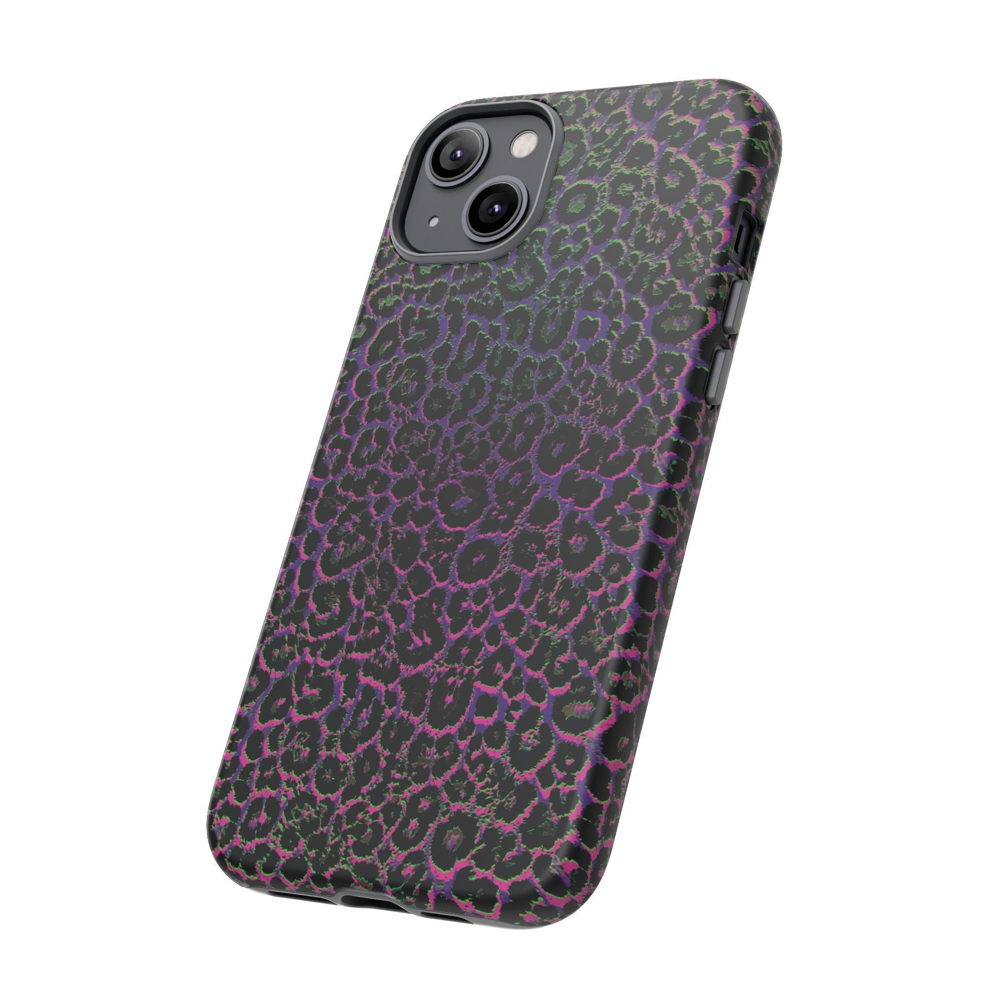 Colorful Leopard Tough Phone Case for iPhone, Galaxy, or Google Pixel