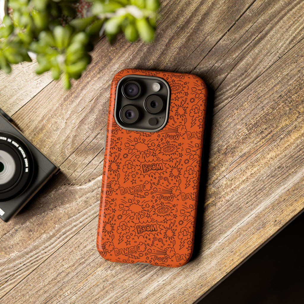Wow Orange Tough Case for iPhone, Galaxy, or Google Pixel