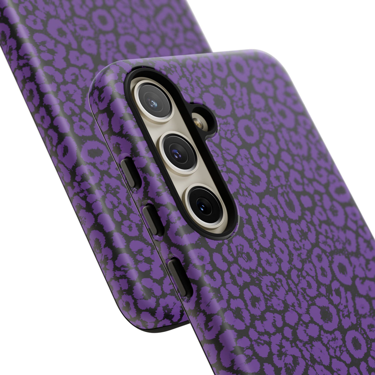 Purple Leopard Tough Case for iPhone, Galaxy or Google Pixel