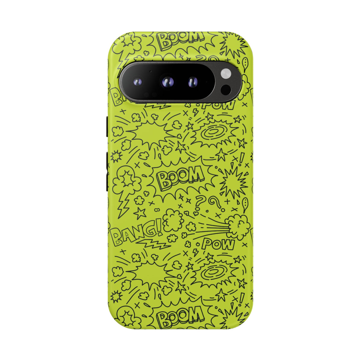 Neon Lime Wow Tough Case for iPhone, Galaxy, or Google Pixel