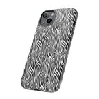 Black and White Zebra Print Tough Case iPhone, Galaxy and Google Pixel