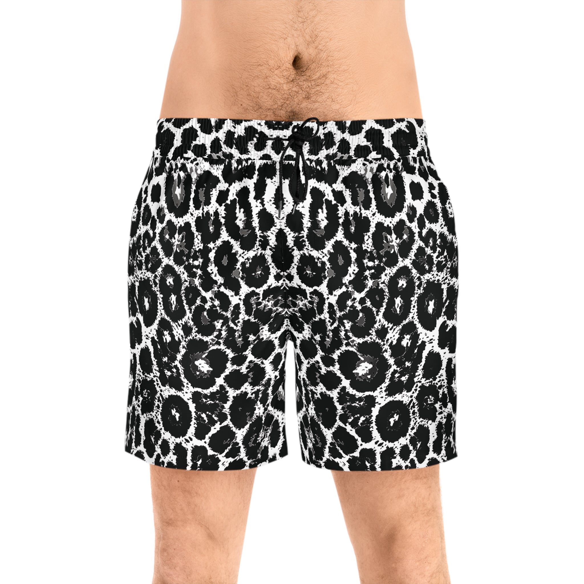Leopard Men's Mid-Length Swim Shorts