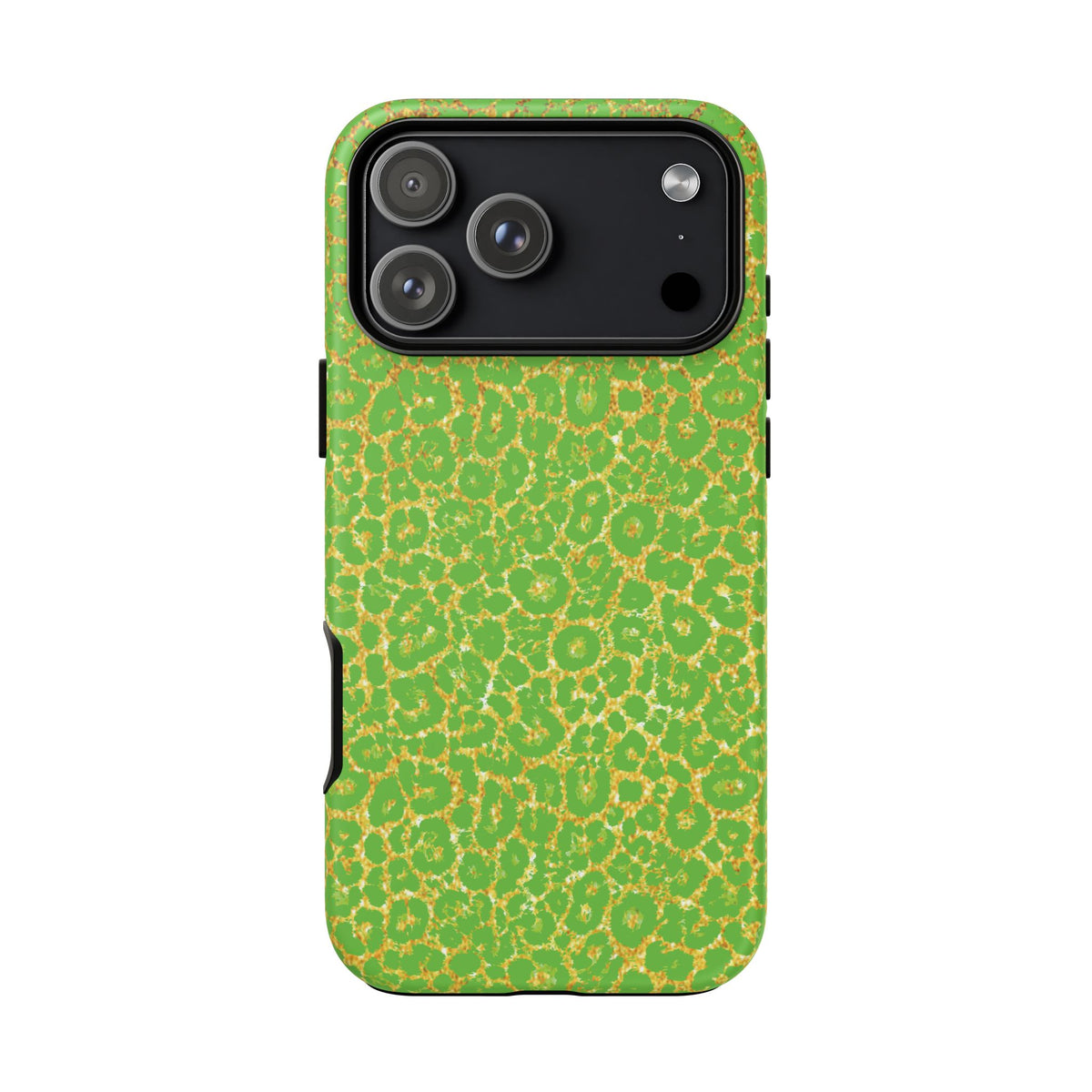 Neon Green Gold Leopard Tough Phone Case iPhone, Galaxy, or Google Pixel