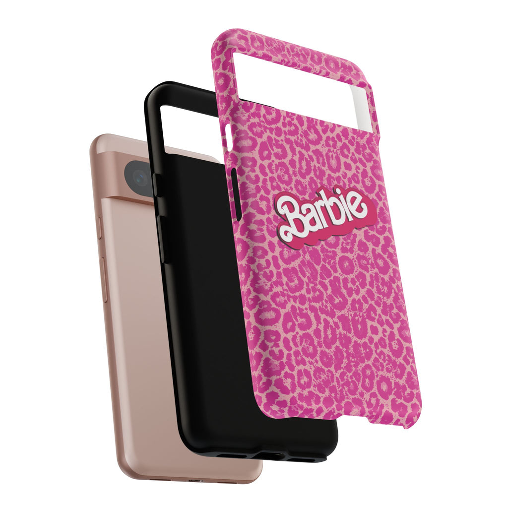 Hot Neon Pink Leopard Barb Tough Phone Case iPhone, Galaxy, or Google Pixel