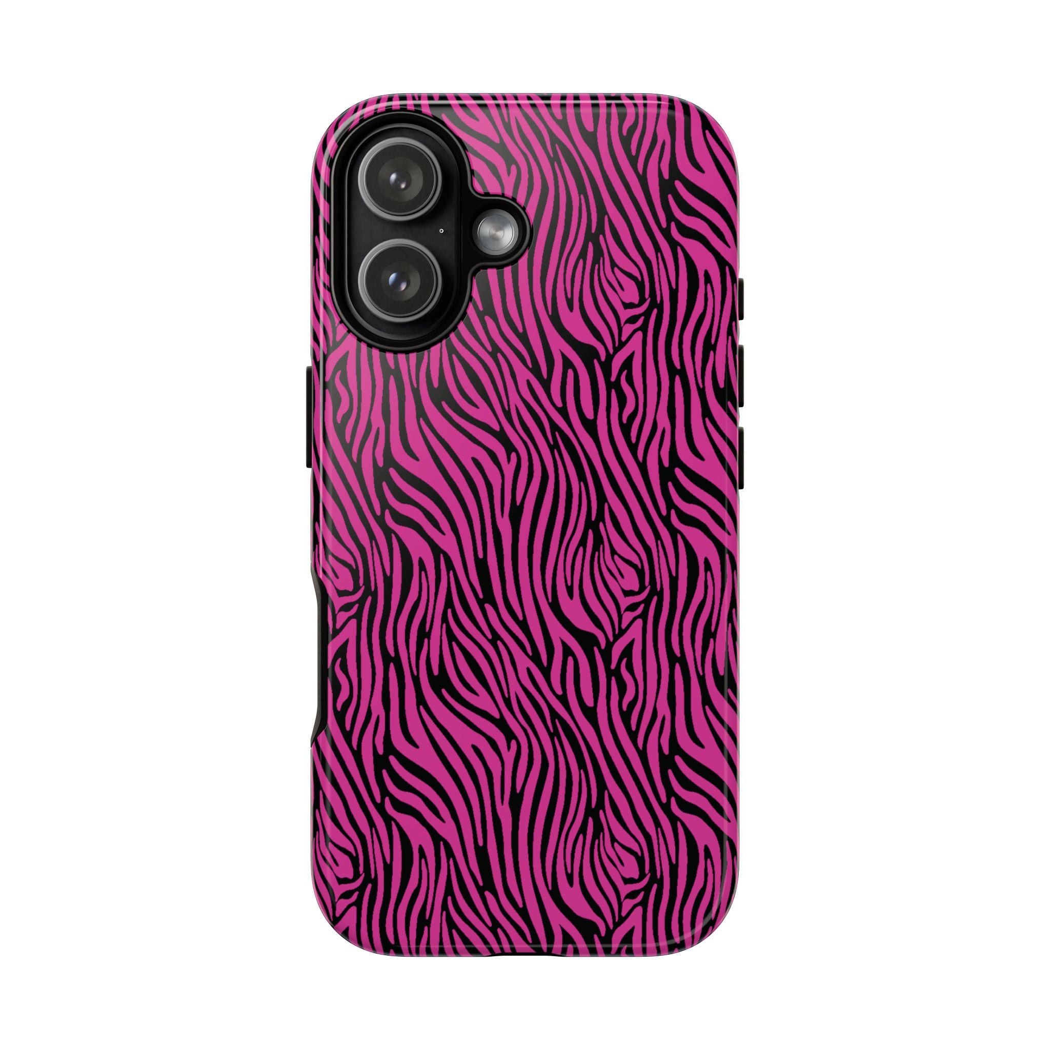 Pink Zebra Tough Phone Case for iPhone, Galaxy, or Google Pixel