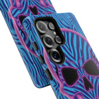 Neon Zebra Skull Tough Phone Case for iPhone, Galaxy, or Google Pixel