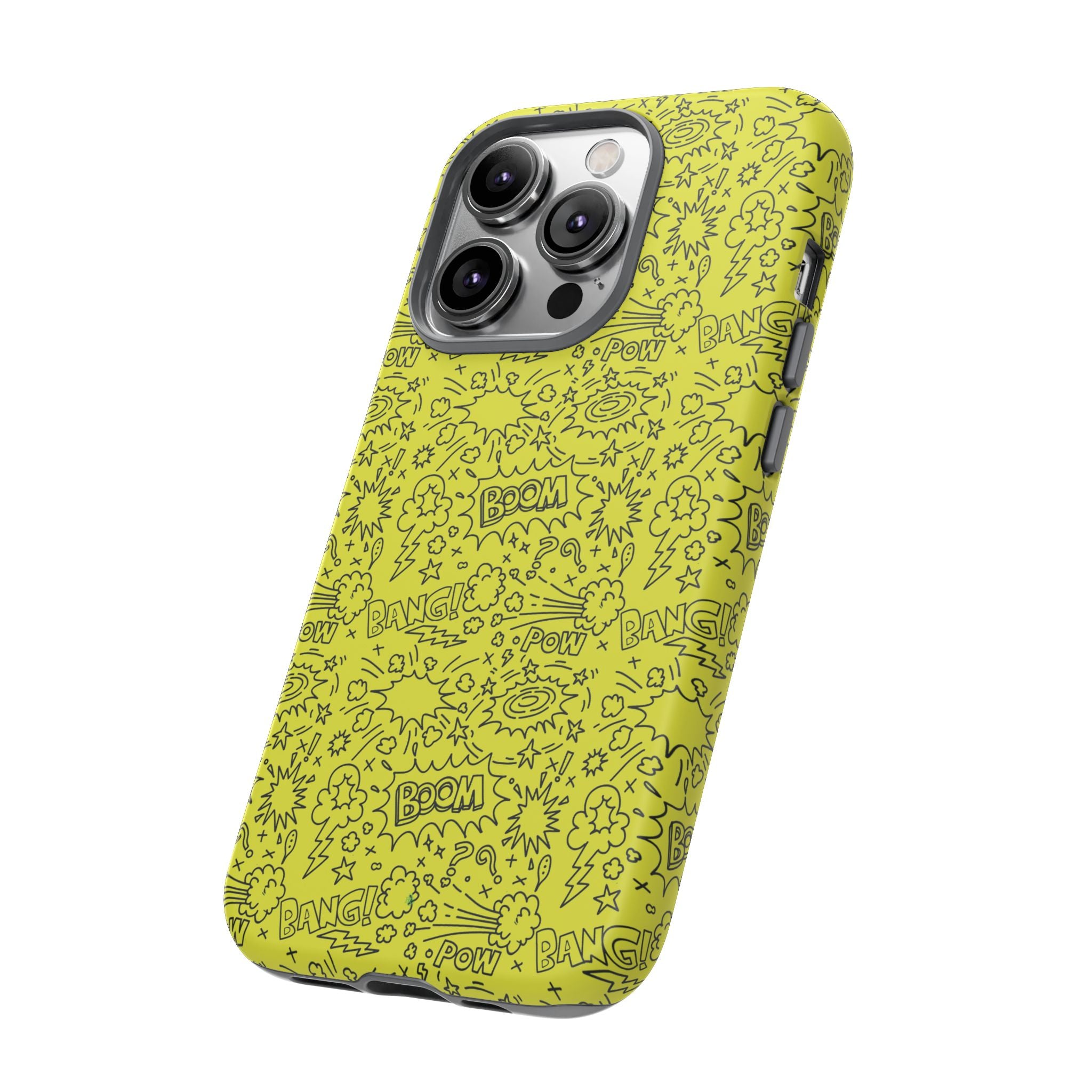 Neon Yellow Wow RG Tough Phone Case for iPhone, Galaxy, or Google Pixel