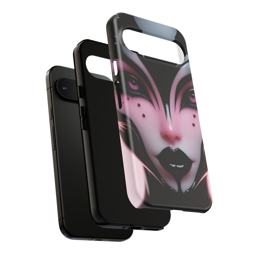 Pink Alien Tough Phone Case for iPhone, Galaxy, or Google Pixel