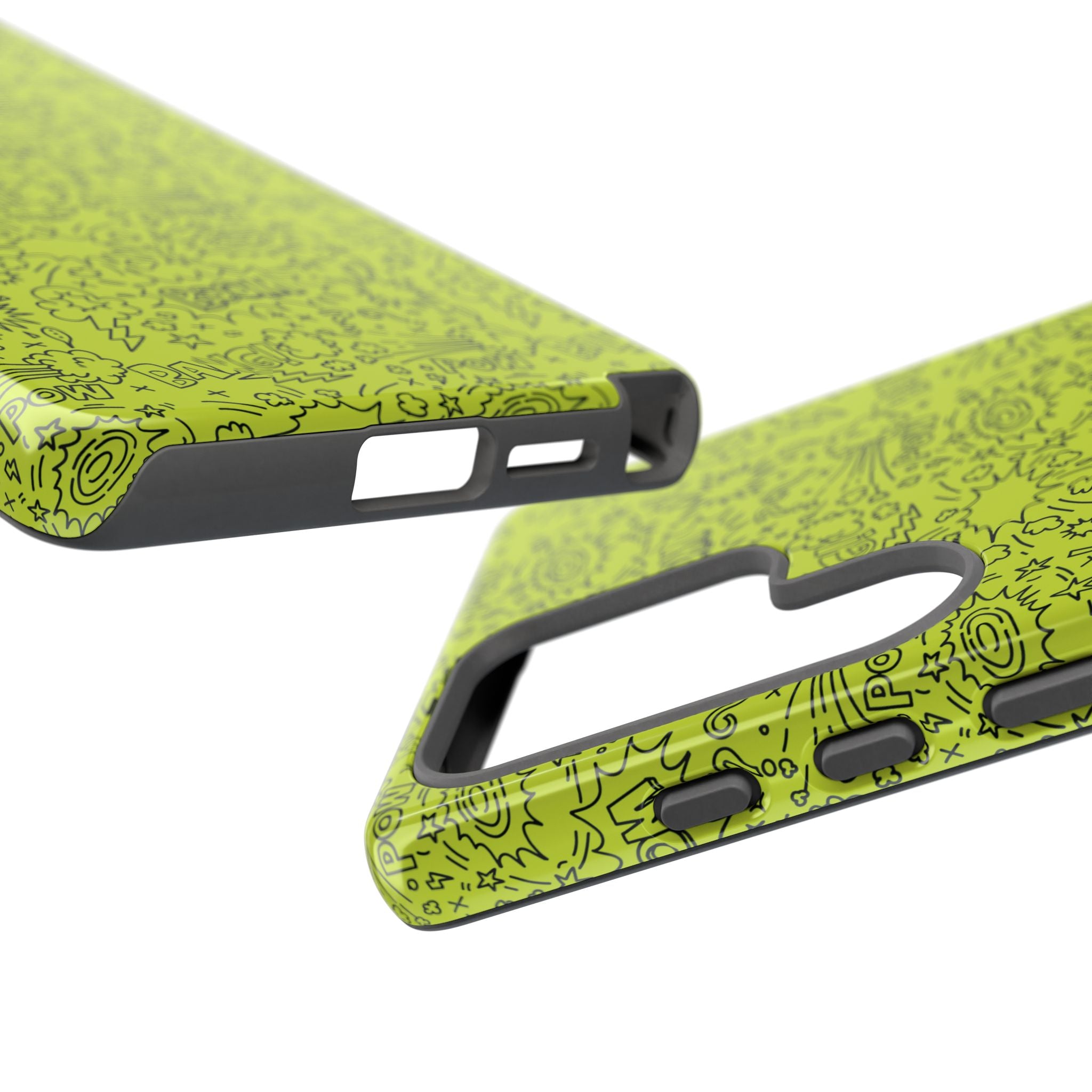 Neon Lime Wow Tough Case for iPhone, Galaxy, or Google Pixel