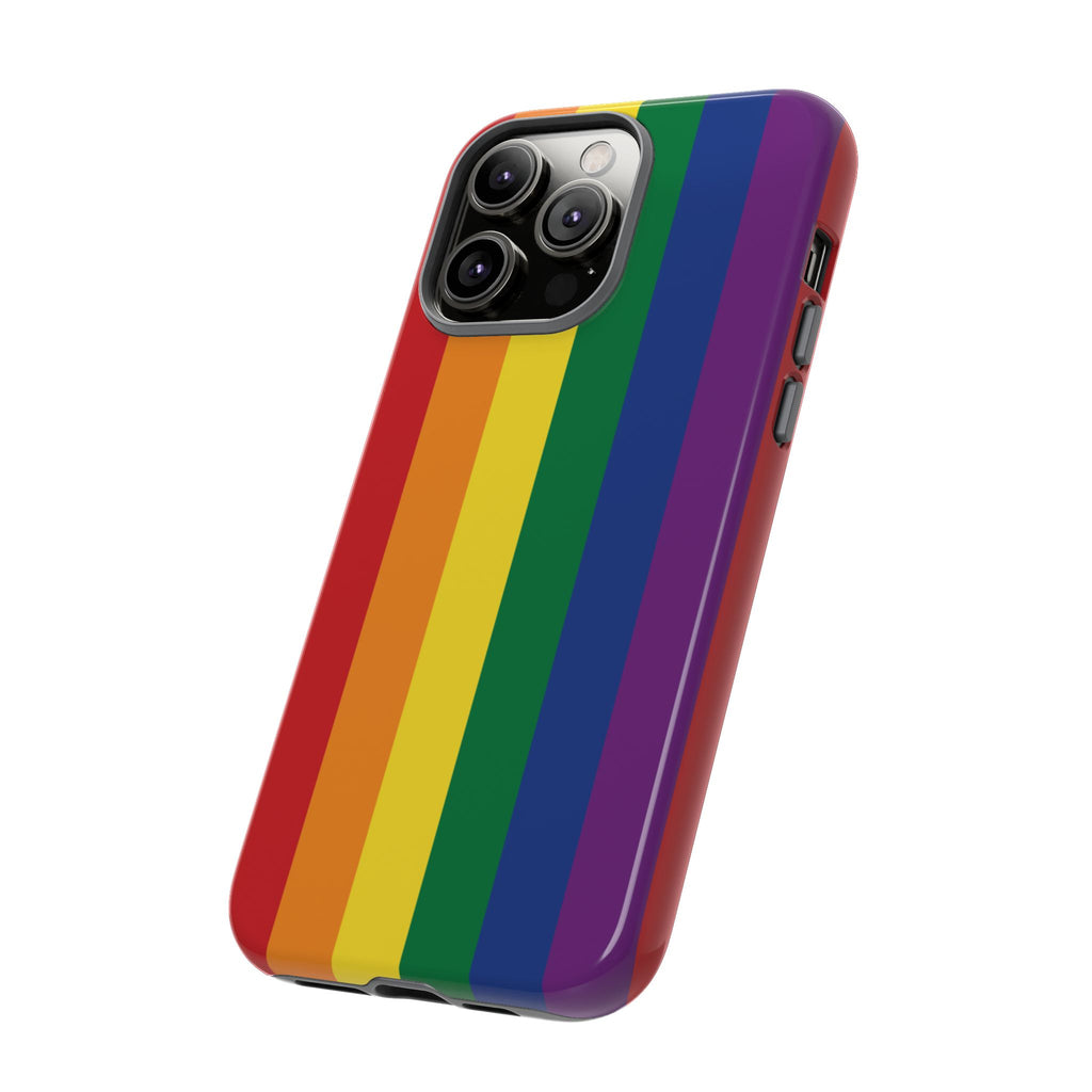 LGBTQ Rainbow Flag Tough Phone Case for iPhone, Galaxy, or Google Pixel