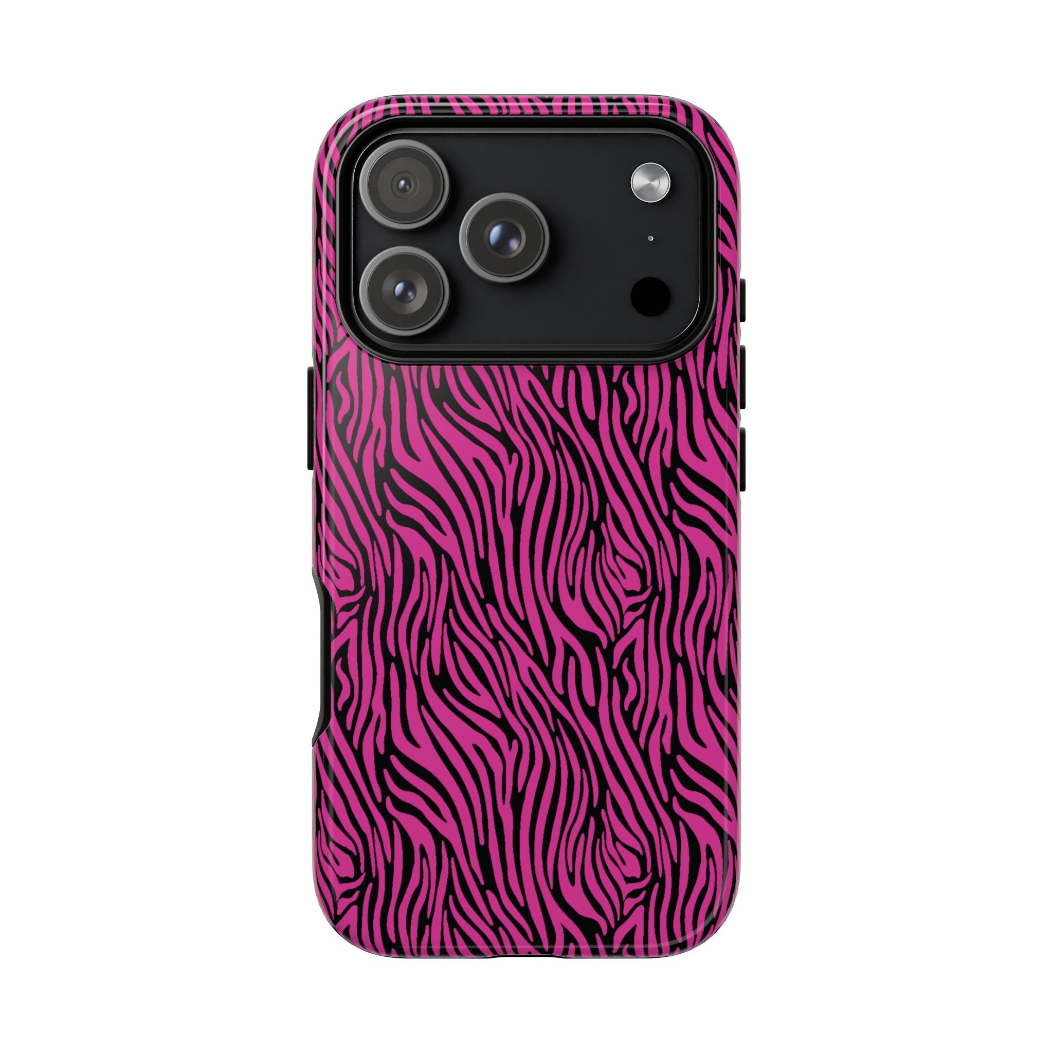 Pink Zebra Tough Phone Case for iPhone, Galaxy, or Google Pixel