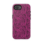 Pink Zebra Tough Phone Case for iPhone, Galaxy, or Google Pixel