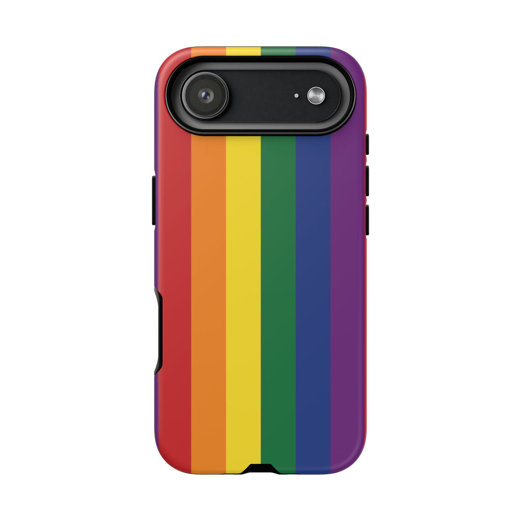 LGBTQ Rainbow Flag Tough Phone Case for iPhone, Galaxy, or Google Pixel