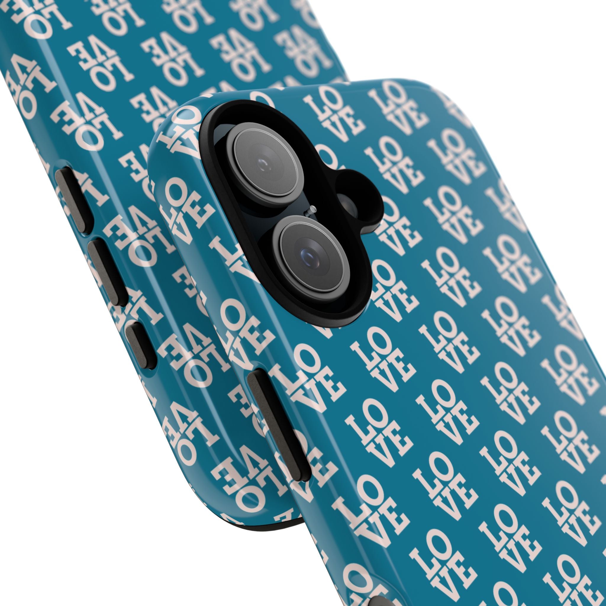 LOVE Teal Green Tough Phone Case iPhone, Galaxy, or Google Pixel