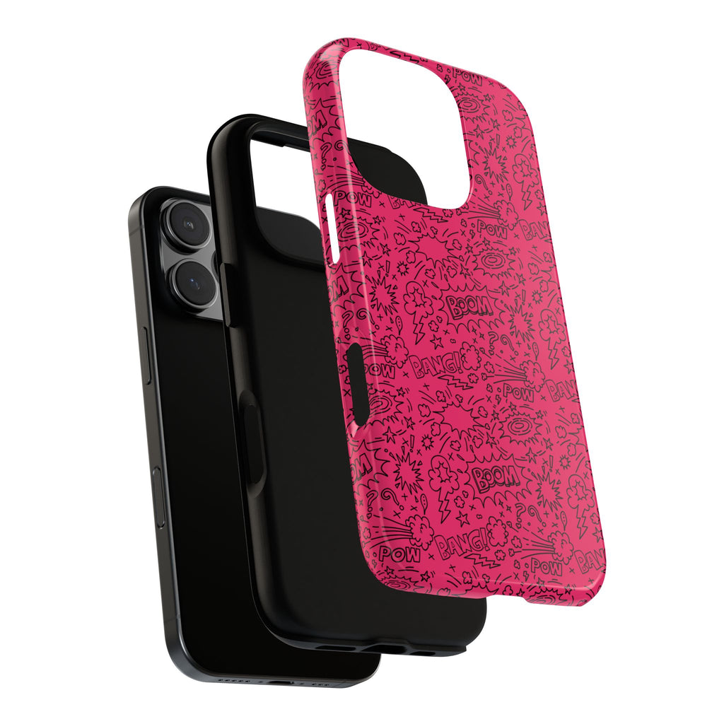 Pink Wow Tough Case for iPhone, Galaxy, or Google Pixel