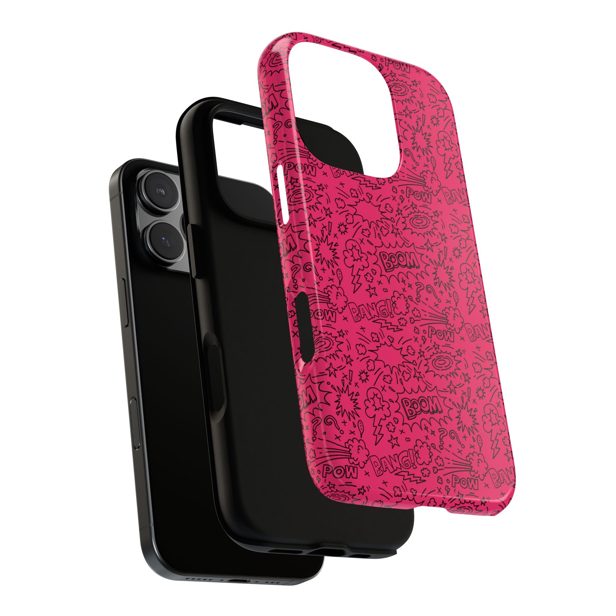 Pink Wow Tough Case for iPhone, Galaxy, or Google Pixel