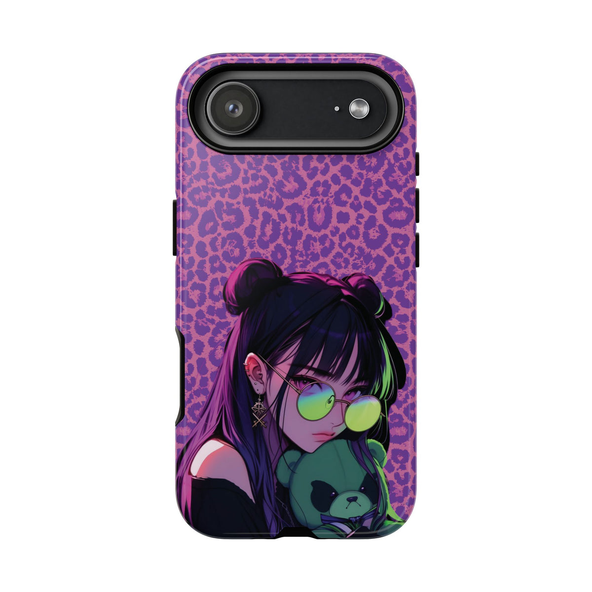 Purple Pink Leopard Kz iPhone, Galaxy and Google Tough Cases