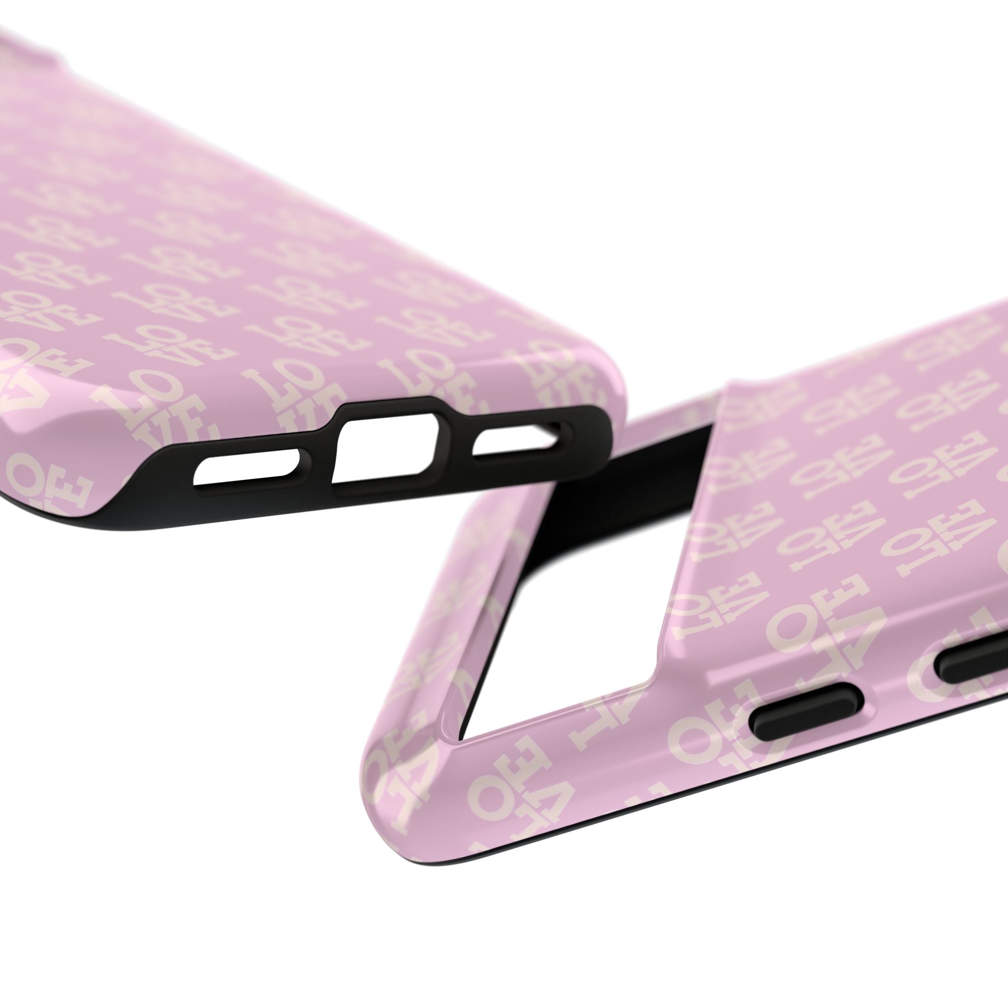 LOVE Pink Tough Phone Case for iPhone, Galaxy, or Google Pixel