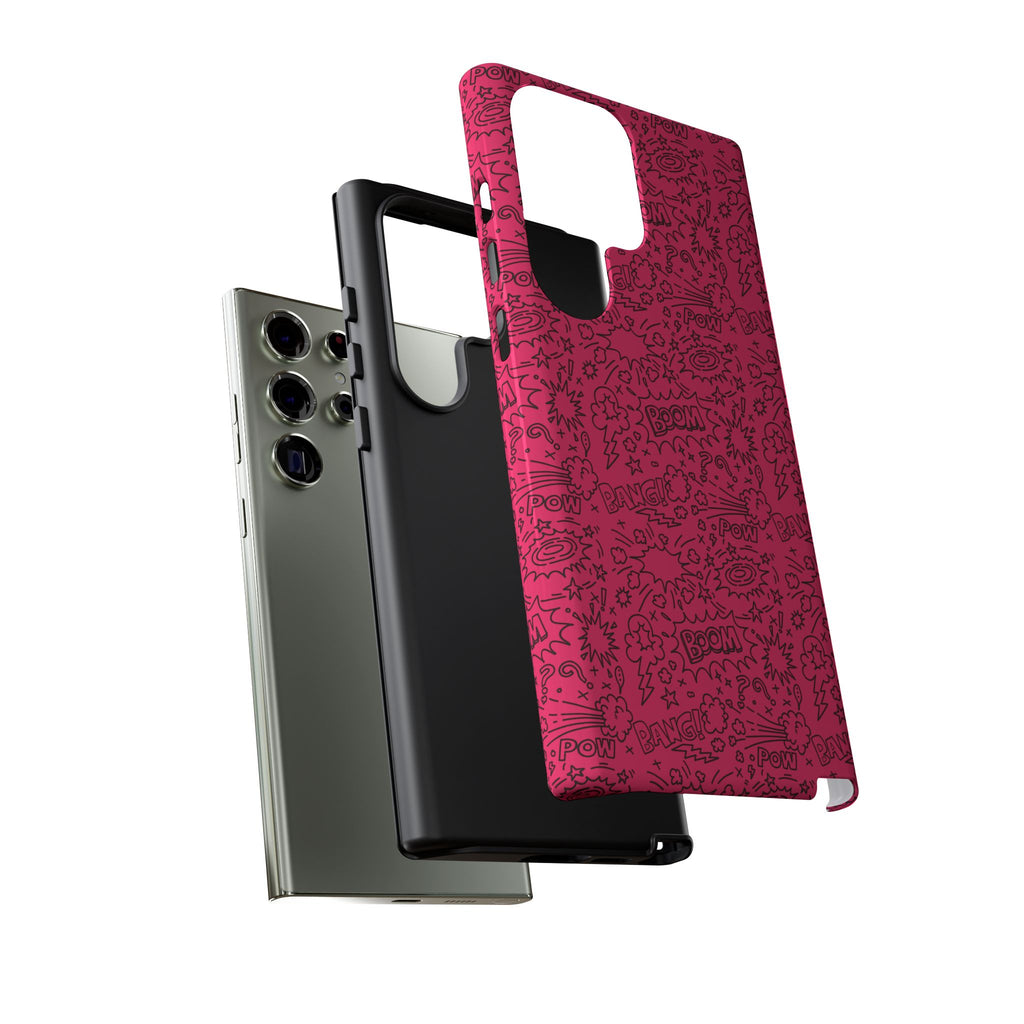 Pink Wow Tough Case for iPhone, Galaxy, or Google Pixel