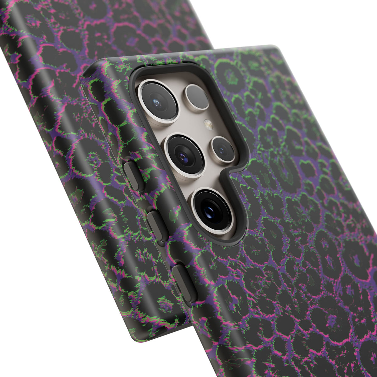 Colorful Leopard Tough Phone Case for iPhone, Galaxy, or Google Pixel
