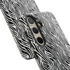 Black and White Zebra Print Tough Case iPhone, Galaxy and Google Pixel