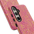 Pink Gold Zebra Print Tough Case for iPhone, Galaxy, or Google Pixel