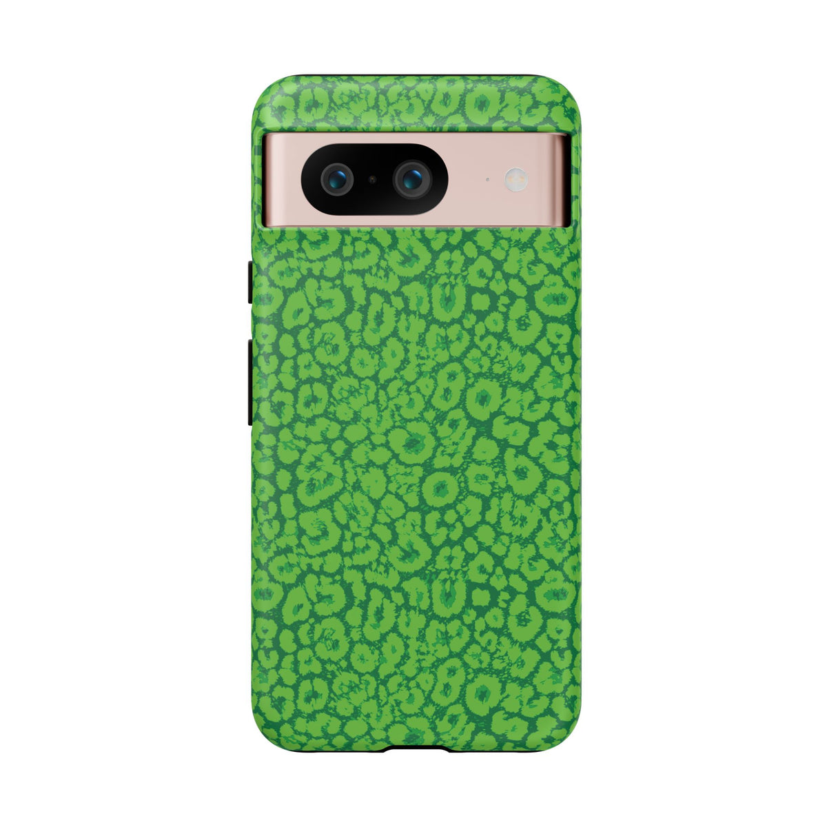 Neon Green Leopard Tough Phone Case for iPhone, Galaxy, or Google Pixel