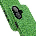 Neon Green Leopard Tough Phone Case for iPhone, Galaxy, or Google Pixel