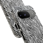 Black and White Zebra Print Tough Case iPhone, Galaxy and Google Pixel