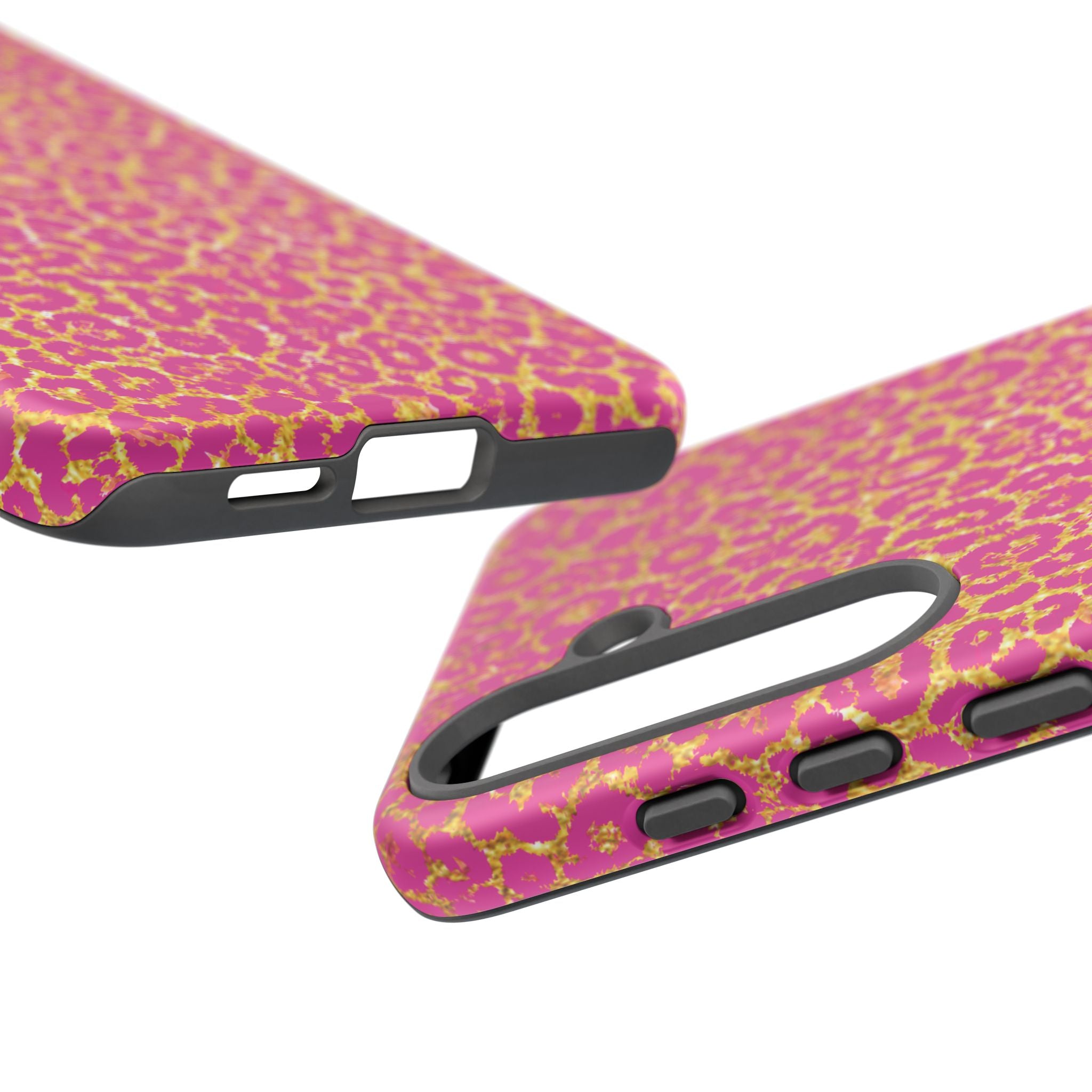 Pink Gold Leopard Tough Case for iPhone, Galaxy, or Google Pixel