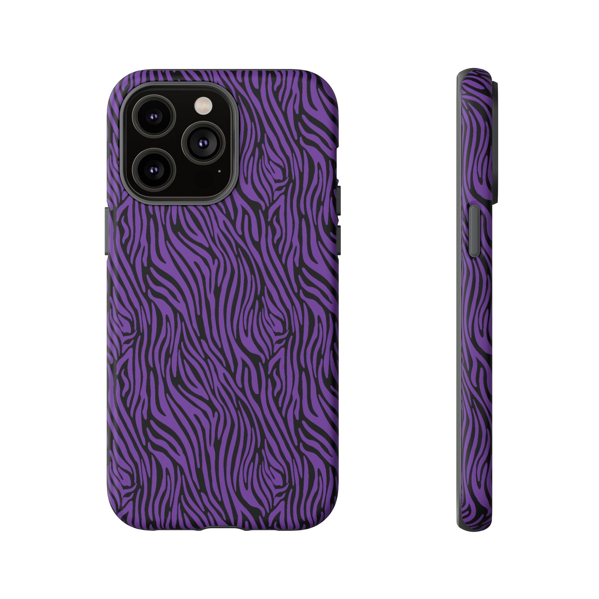 Purple Zebra Tough Phone Case for iPhone, Galaxy, or Google Pixel