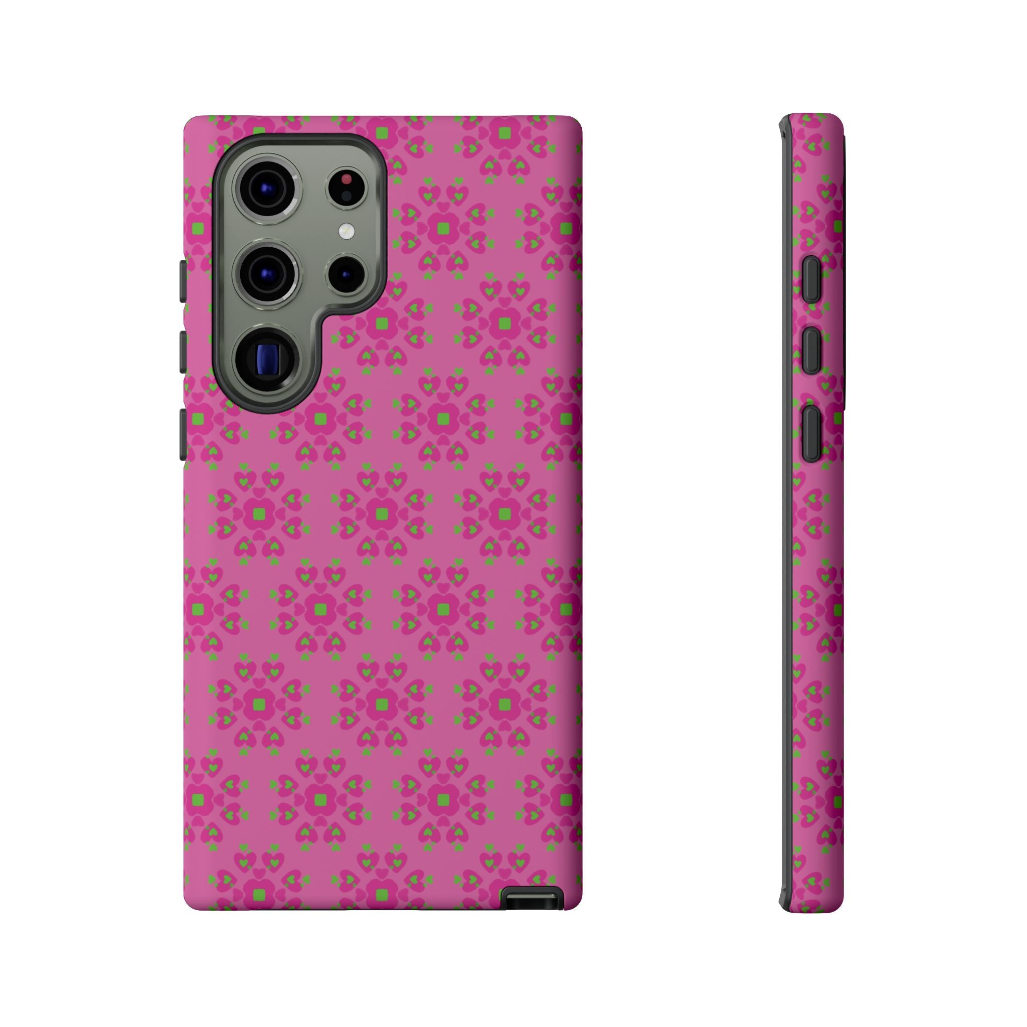Floresta Heart Pink Tough Phone Case iPhone, Galaxy, or Google Pixel