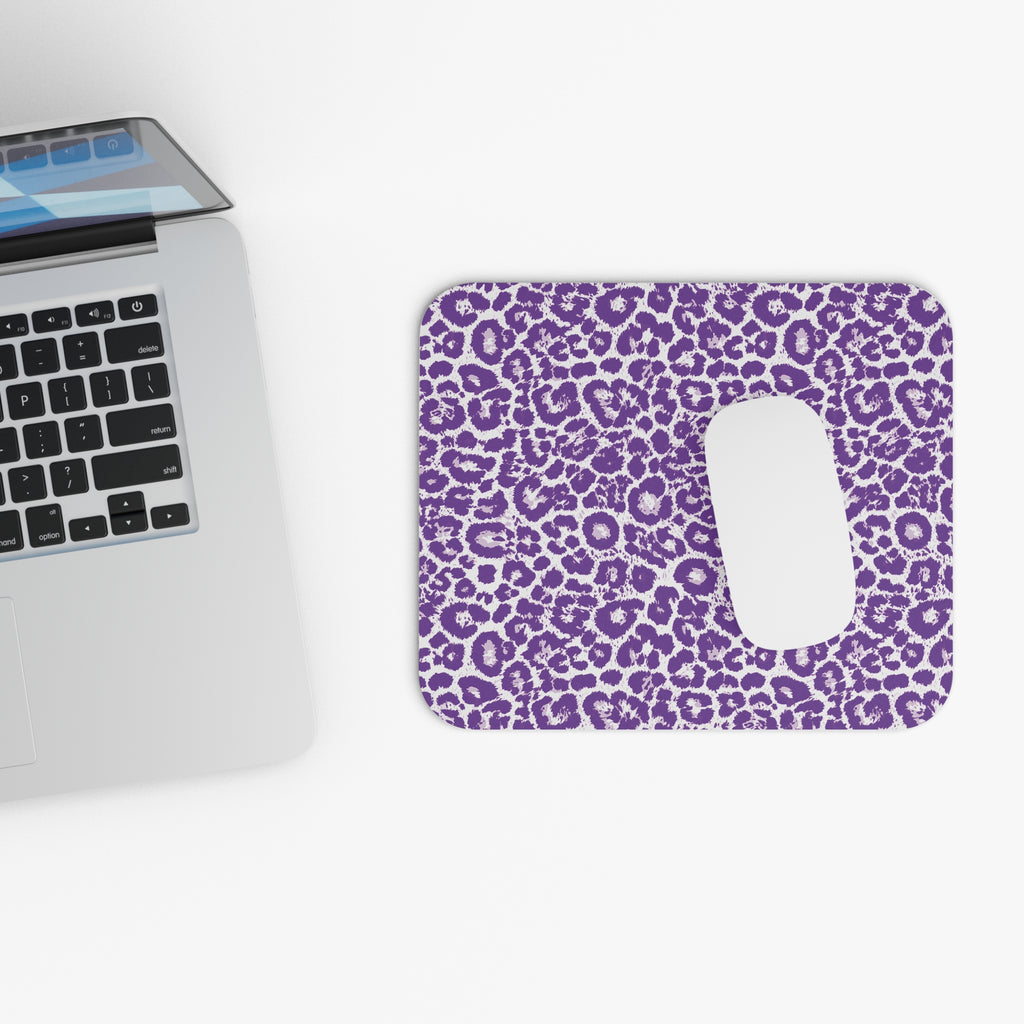Purple Leopard Print Mouse Pad