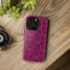 Pink Zebra Tough Phone Case for iPhone, Galaxy, or Google Pixel