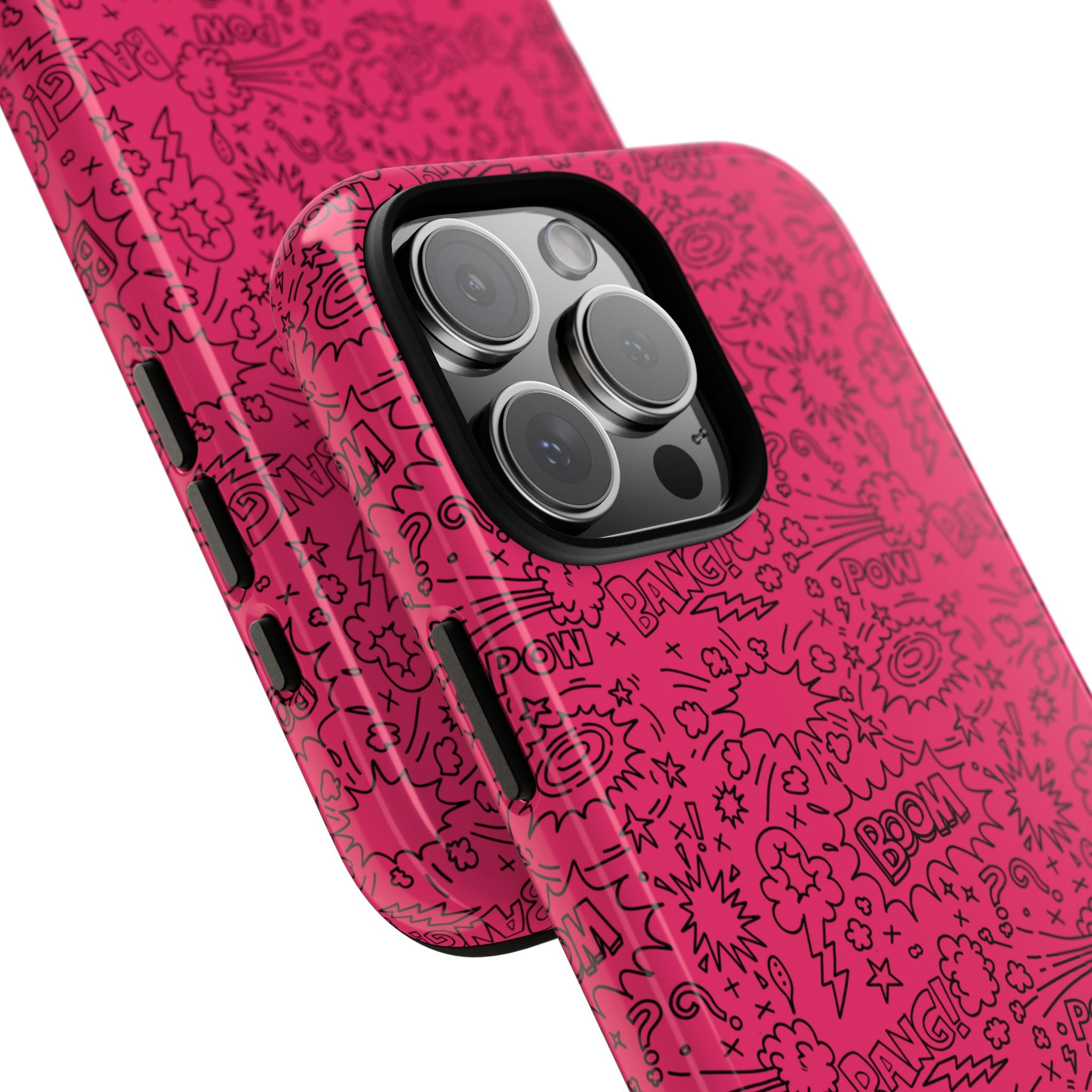 Pink Wow Tough Case for iPhone, Galaxy, or Google Pixel