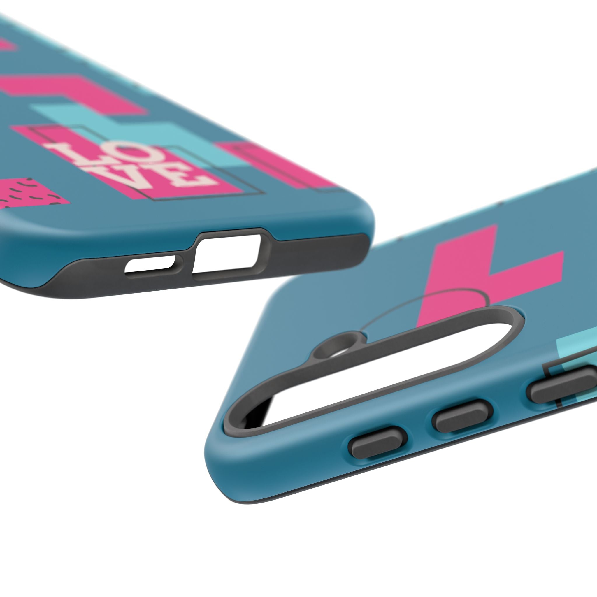 LOVE Teal Green Tough Phone Case for iPhone, Galaxy, or Google Pixel