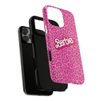 Hot Neon Pink Leopard Barb Tough Phone Case iPhone, Galaxy, or Google Pixel