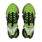 Neon Lime Leopard Men's Mesh Sneakers