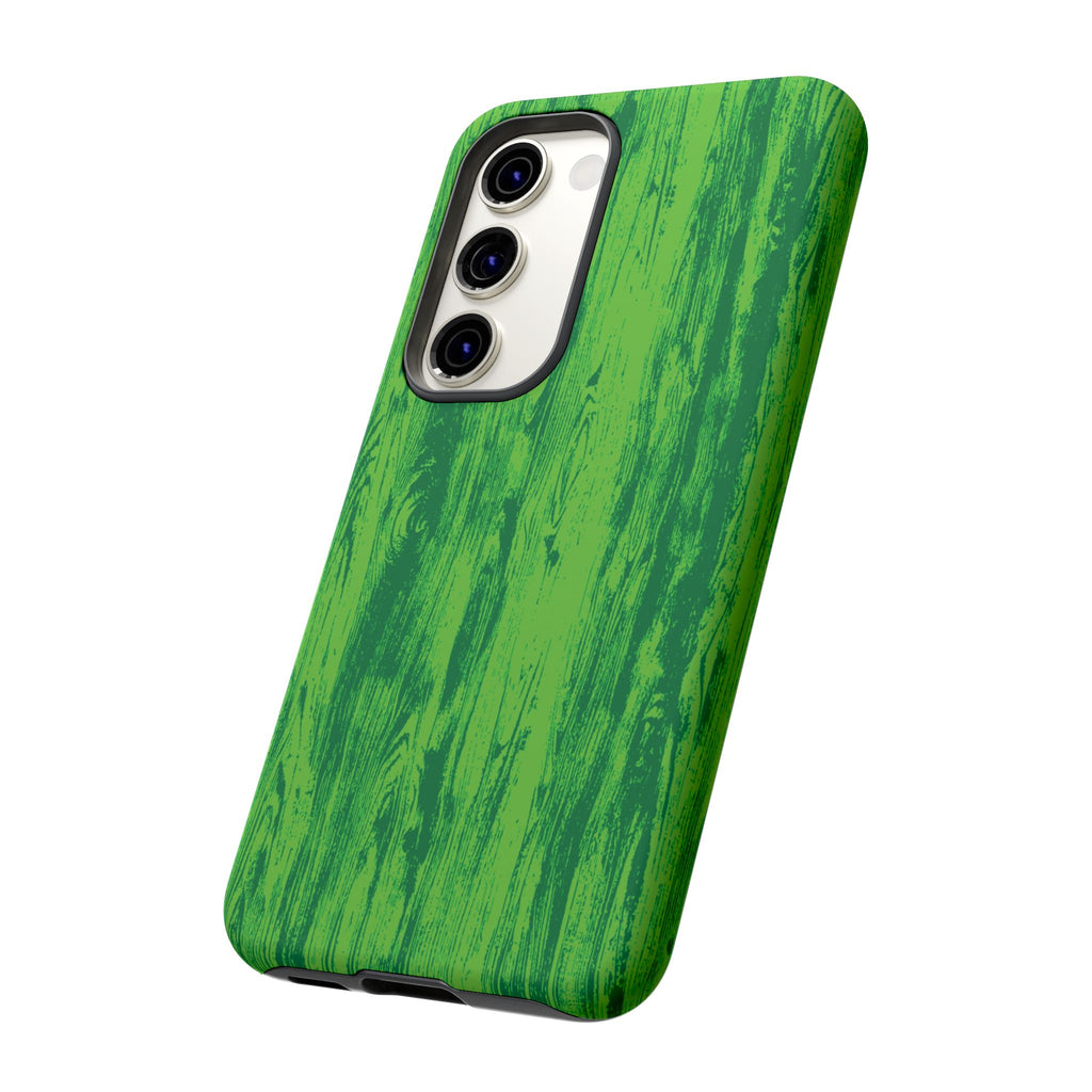 Neon Green Wood Tough Phone Case iPhone, Galaxy, or Google Pixel