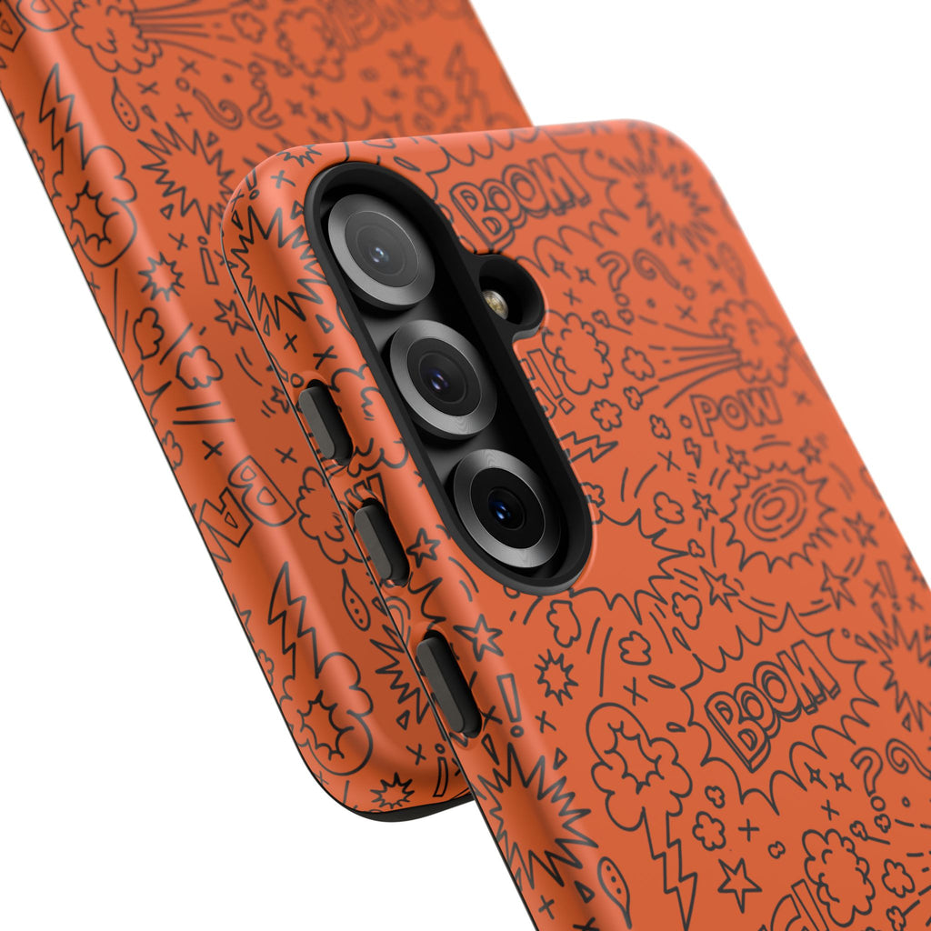 Wow Orange Tough Case for iPhone, Galaxy, or Google Pixel