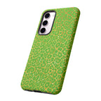Neon Green Gold Leopard Tough Phone Case iPhone, Galaxy, or Google Pixel