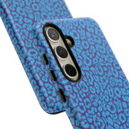 Blue Purple Leopard Tough Phone Case iPhone, Galaxy, or Google Pixel
